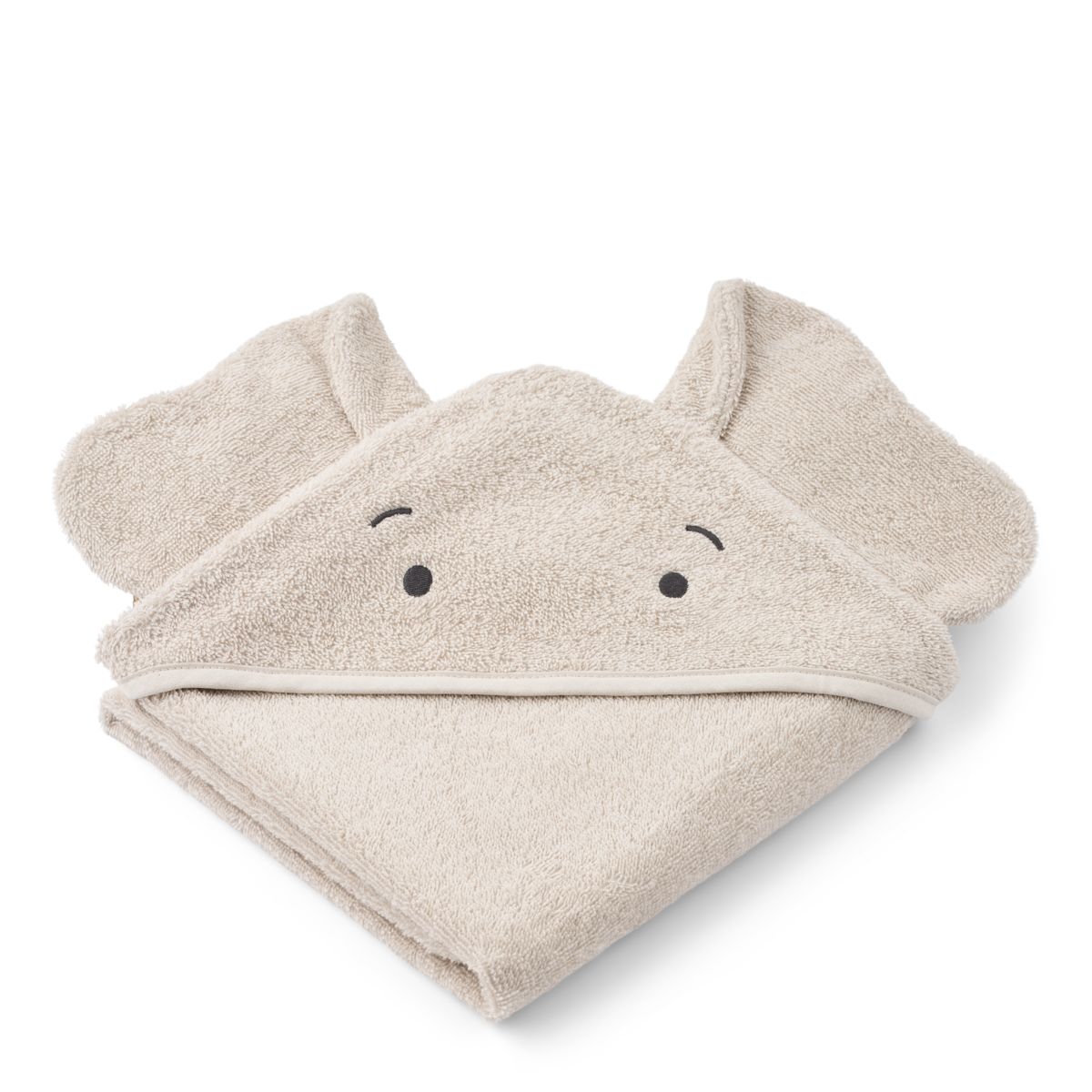 Cape de bain ALBERT Liewood coloris Sandy, capuche détail éléphant