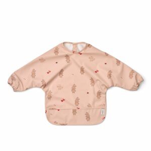 Tablier MERLE manches longues Liewood motif Lapins, coloris Rose