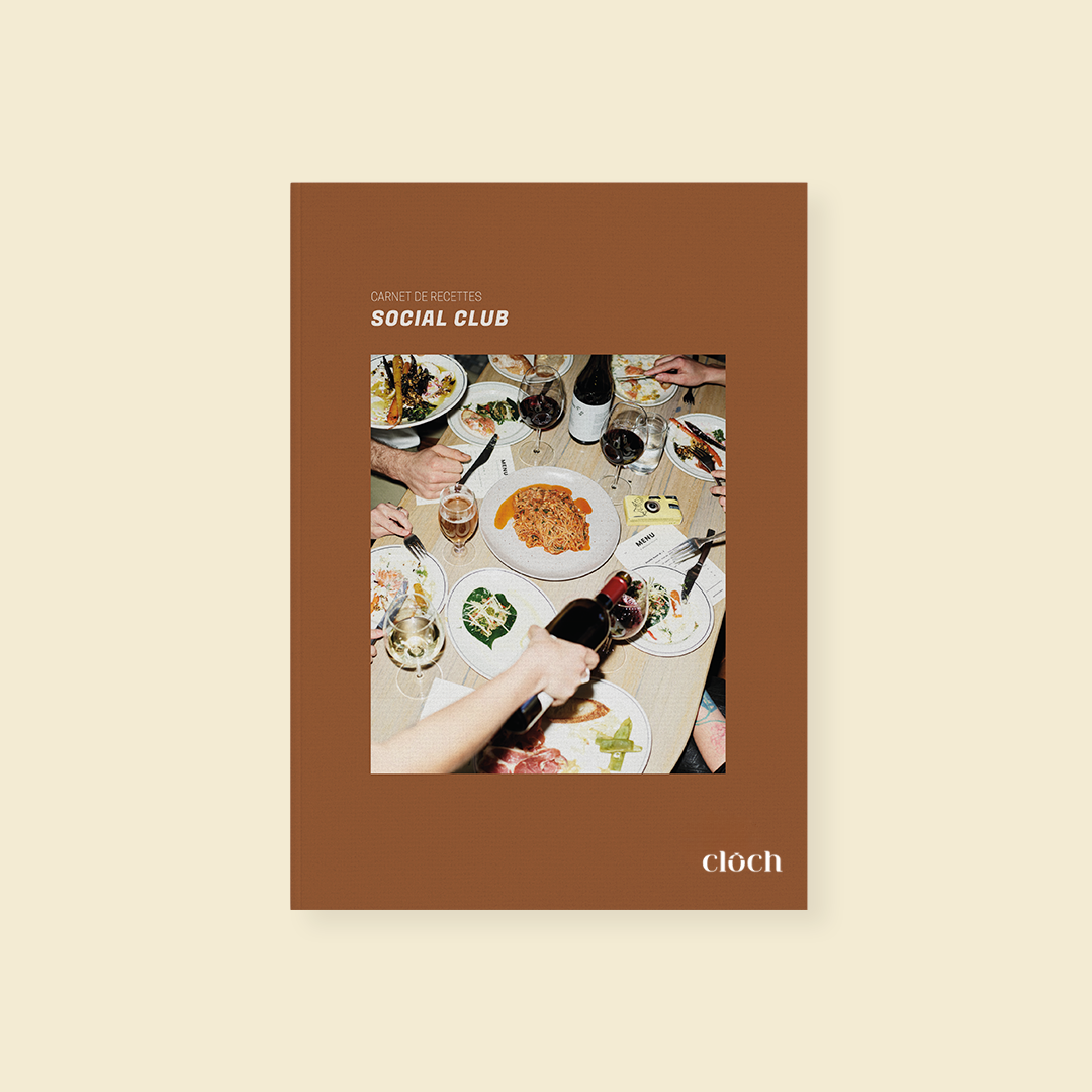 Carnet de recettes Social Club à compléter pour conserver les recettes des repas entre amis et des grandes tablées.