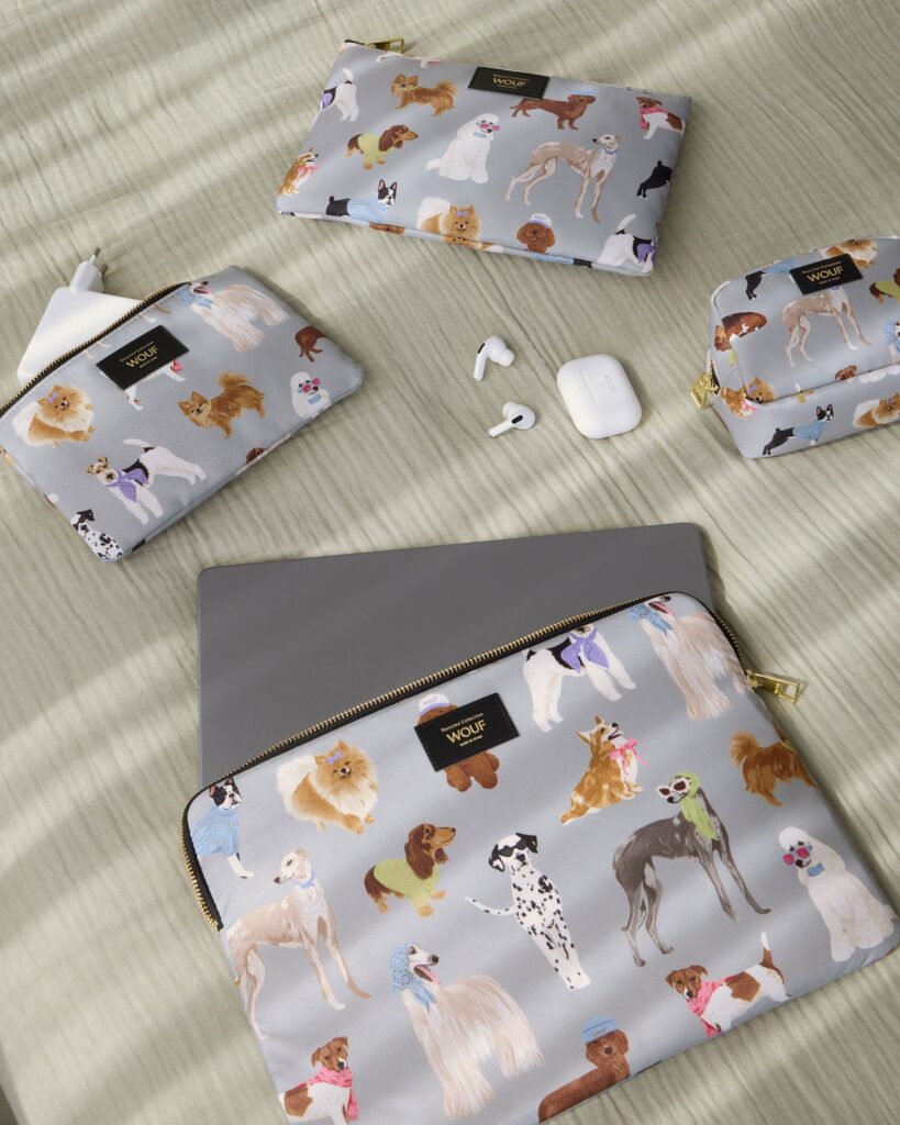 Housse ordinateur 13 pouces Puppy imprimé chiens