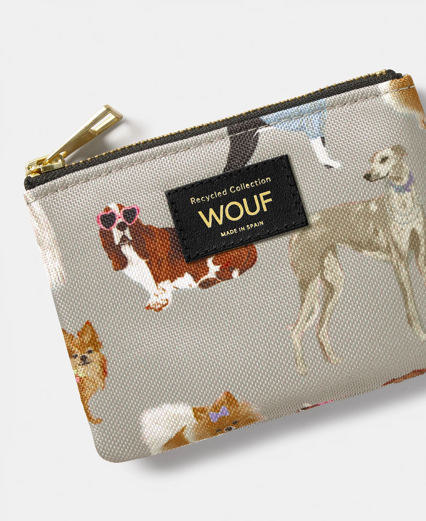 Petite pochette Puppy à imprimé chiens