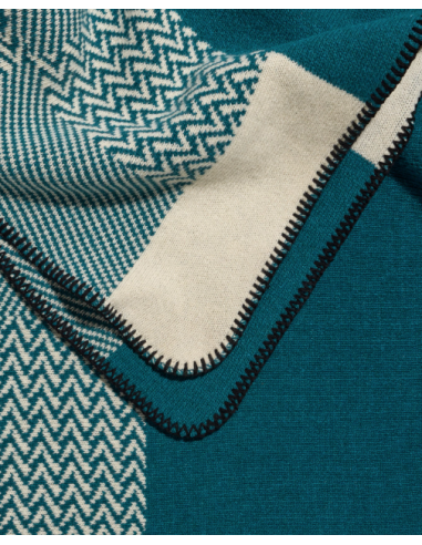 Plaid Kimi - Bleu Sarah - Maison Sarah Lavoine