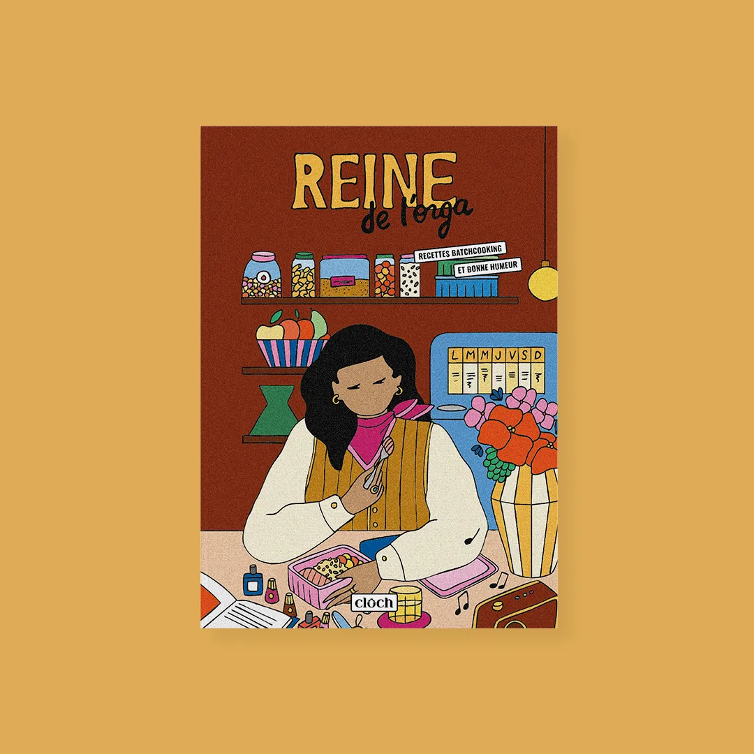 Livre de cuisine Reine de l'Orga avec plus de 70 recettes de batch cooking et astuces d'organisation des repas